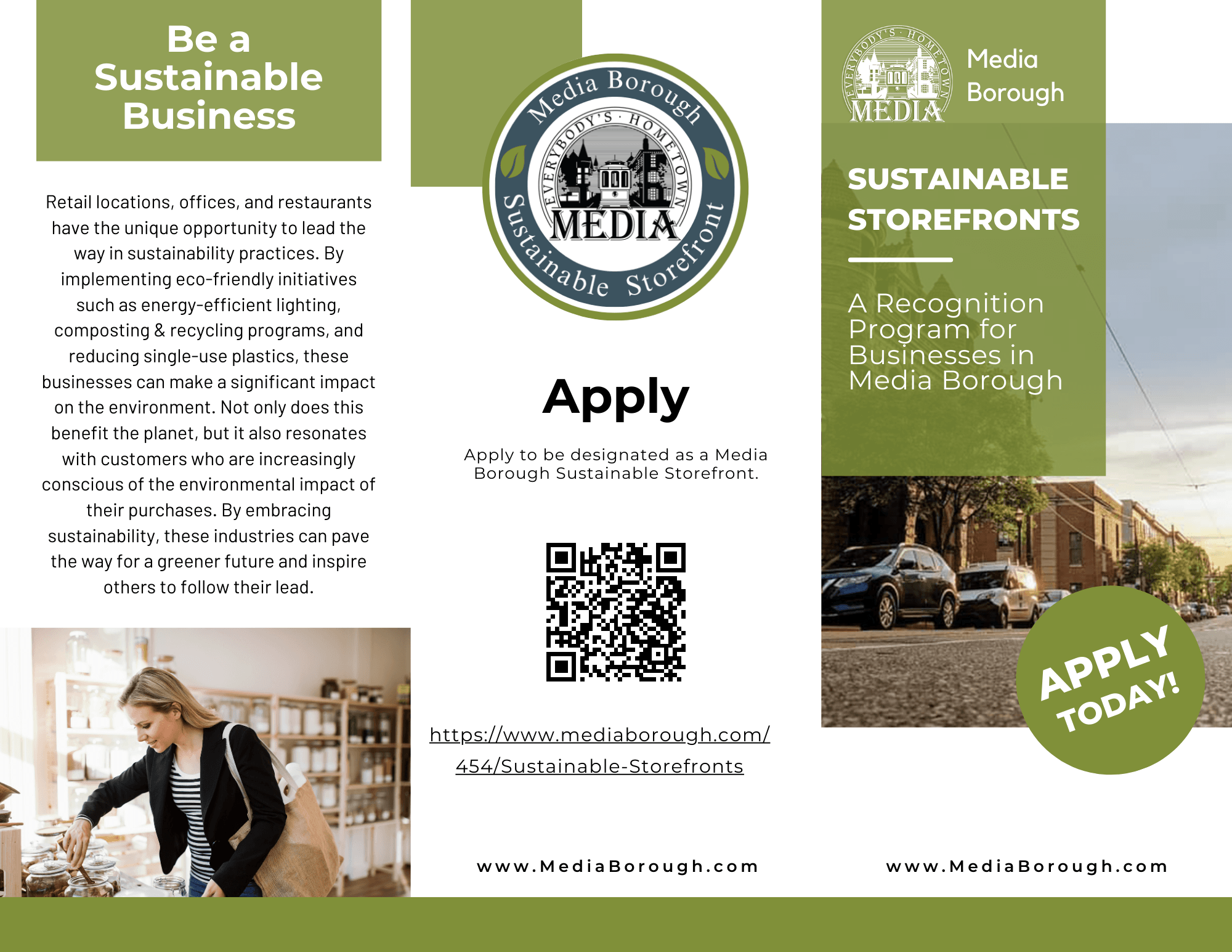 Sustainable Storefront Tri Fold