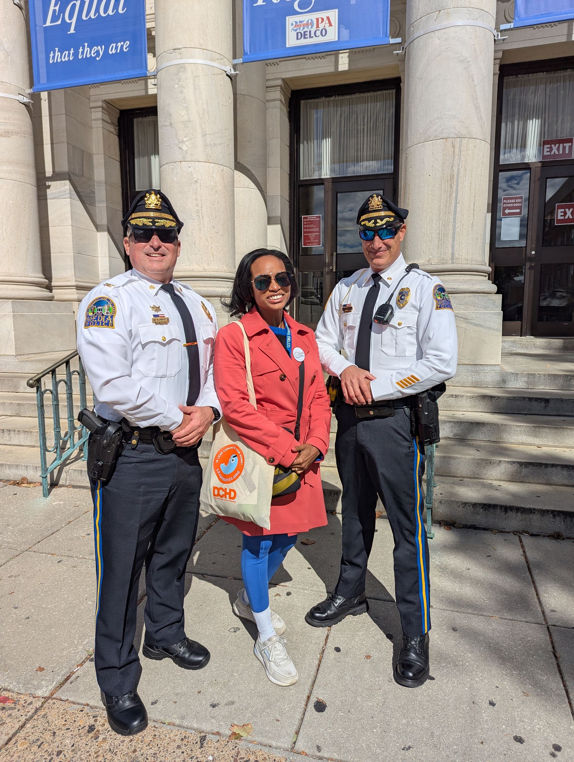 Mayor Joi with Police